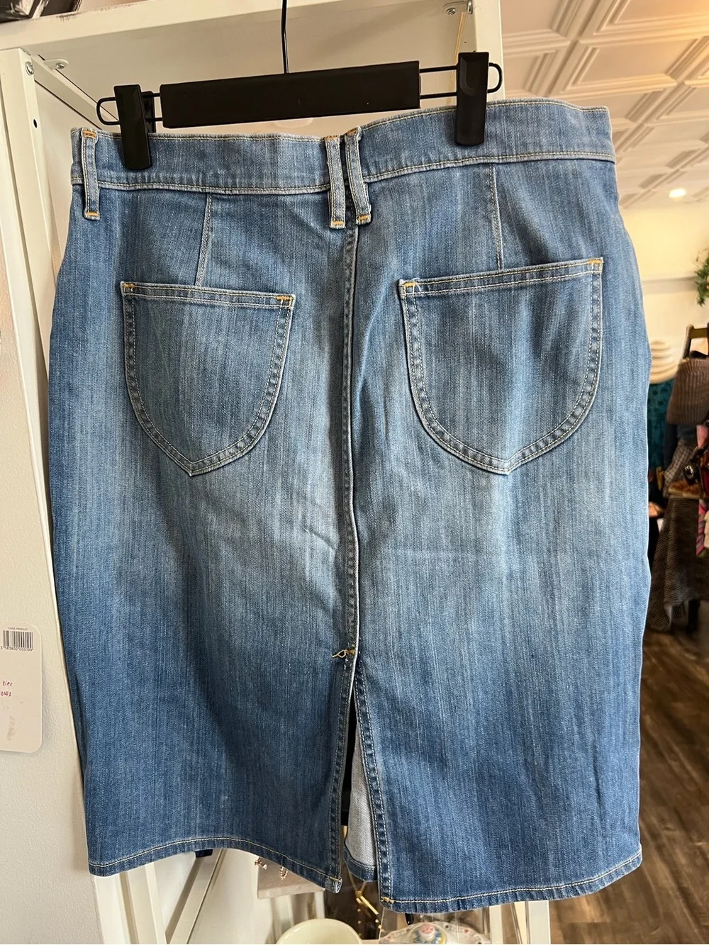 Old Navy Light Blue Denim Midi Skirt